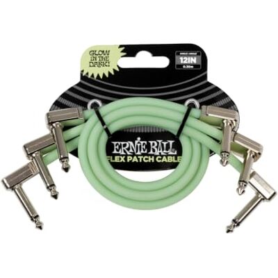 Ernie Ball Flex Patch Cable 12in Glow in Dark 3 Pack Ernie Ball Flex Patch Cable 12in Glow in Dark 3 Pack