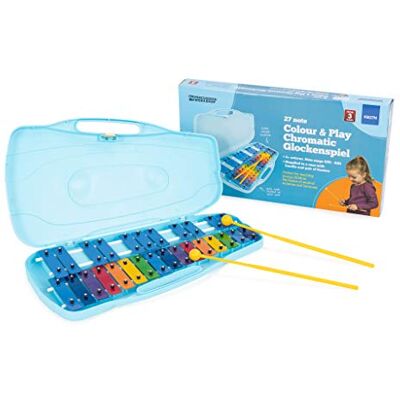 Percussion Workshop KB27N 27 Colour Note Chromatic Glockenspiel with Case Multi-coloured Percussion Workshop KB27N 27 Colour Note Chromatic Glockenspiel with Case Multi-coloured