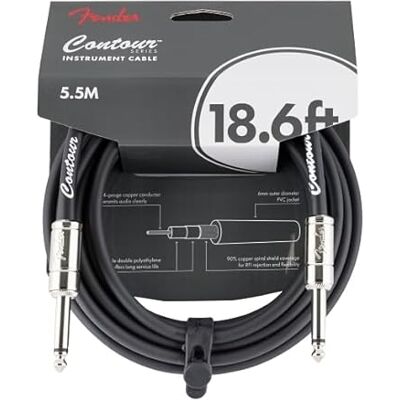 Fender 18.6' Contour Instrument Cable, Black Fender 18.6' Contour Instrument Cable, Black