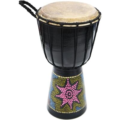 A-Star 6 Inch Painted Colourful West African Djembe Drum Authentic Handmade, Rope Tuned, Natural Skin Head Educational Hand Drum 30 cm Height A-Star 6 Inch Painted Colourful West African Djembe Drum Authentic Handmade, Rope Tuned, Natural Skin Head Educational Hand Drum 30 cm Height