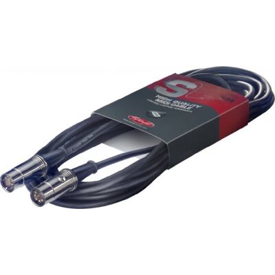 Stagg 33ft. MIDI Cable Male DIN Plug/Male DIN Plug Metal Stagg 33ft. MIDI Cable Male DIN Plug/Male DIN Plug Metal