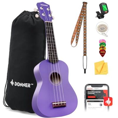 Donner DMU-01 Macaron Series Ukulele Purple Donner DMU-01 Macaron Series Ukulele Purple