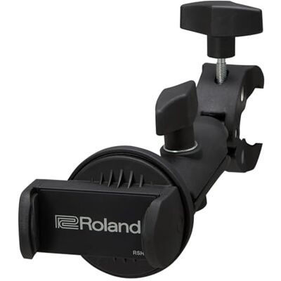 Roland RSH-10 V-Drums Smartphone Holder Rugged Design Securely Grips To Your Phone Easily Detachable for Hand Control Flexible Angle Positioning Compatible With V-Drums Kits Roland RSH-10 V-Drums Smartphone Holder Rugged Design Securely Grips To Your Phone Easily Detachable for Hand Control Flexible Angle Positioning Compatible With V-Drums Kits