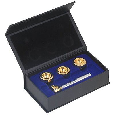 Yibuy Silver Trumpet Mouthpiece with Golden 4 Sizes Convertible 7c 5c 3c 1c Yibuy Silver Trumpet Mouthpiece with Golden 4 Sizes Convertible 7c 5c 3c 1c
