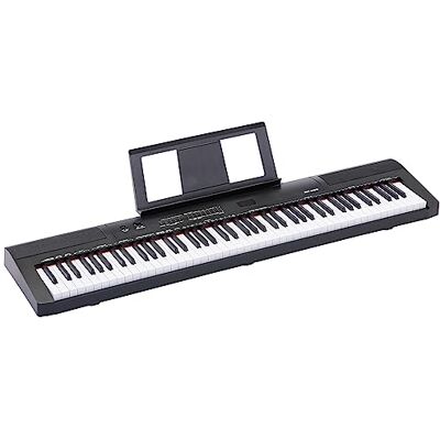 Amazon Basics 88 Semi-Weighted Keys Portable Digital Piano with Sustain Pedal, 2 Speakers, 140 Timbres, 200 Rhythms, 16 Demo Songs, Metronome, Lesson Mode, Black Amazon Basics 88 Semi-Weighted Keys Portable Digital Piano with Sustain Pedal, 2 Speakers, 140 Timbres, 200 Rhythms, 16 Demo Songs, Metronome, Lesson Mode, Black