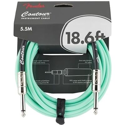 Fender 18.6' Contour Instrument Cable, Seafoam Green Fender 18.6' Contour Instrument Cable, Seafoam Green