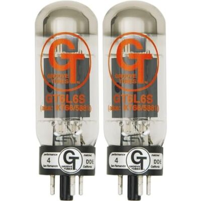 Fender Groove Tubes® GT-6L6-S MED DUET Power output of roughly 20-25 watts Fender Groove Tubes® GT-6L6-S MED DUET Power output of roughly 20-25 watts