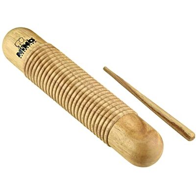Nino Percussion Wood Guiro Instrument Musical Instrument for Children from 5 Years Siam Oak, Natural (NINO555) Nino Percussion Wood Guiro Instrument Musical Instrument for Children from 5 Years Siam Oak, Natural (NINO555)