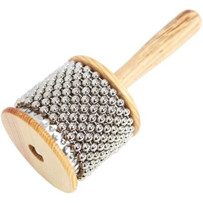 A-Star AP6101 Small Wooden Beaded Cabasa Afuche Shaker, Brown A-Star AP6101 Small Wooden Beaded Cabasa Afuche Shaker, Brown