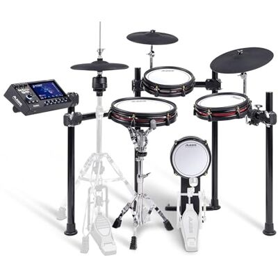 Alesis Strata Club Electric Drum Kit with 144K Multi-Channel Samples, Touchscreen, Triple-Zone Cymbals, Dual-Zone Mesh Drums and 8" Kick Alesis Strata Club Electric Drum Kit with 144K Multi-Channel Samples, Touchscreen, Triple-Zone Cymbals, Dual-Zone Mesh Drums and 8" Kick