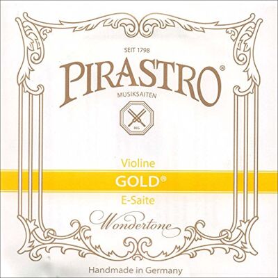 Pirastro Gold Label 4/4 Violin E String Medium Steel Ball End Pirastro Gold Label 4/4 Violin E String Medium Steel Ball End