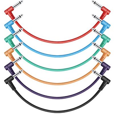 Donner 12 Inch Guitar Patch Cable Colored cable 6-Pack Donner 12 Inch Guitar Patch Cable Colored cable 6-Pack