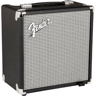 Fender Rumble 15 Bass Amp, 15W Compact Practice Amplifier, 8", Black Beginner bass guitar amp, 8-inch speaker, 3-band EQ, headphone output, lightweight, bedroom and home practice Fender Rumble 15 Bass Amp, 15W Compact Practice Amplifier, 8", Black Beginner bass guitar amp, 8-inch speaker, 3-band EQ, headphone output, lightweight, bedroom and home practice