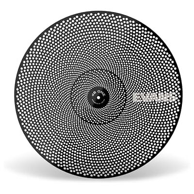 Evans Drum Heads dB One Crash Cymbal 16 inch Low Volume Cymbal Reduces Volume While Playing Naturally Evans Drum Heads dB One Crash Cymbal 16 inch Low Volume Cymbal Reduces Volume While Playing Naturally