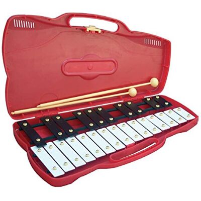 Percussion Plus PP920 Junior Glockenspiel in a Case, Red Percussion Plus PP920 Junior Glockenspiel in a Case, Red