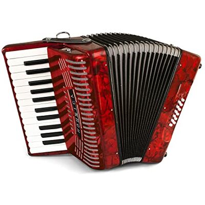 Hohner Accordions 1303-RED 12 Bass Entry Level Piano Accordion, Red Hohner Accordions 1303-RED 12 Bass Entry Level Piano Accordion, Red