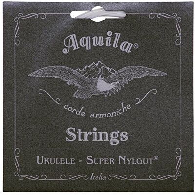 Aquila Super Nylgut AQ-101 Soprano Ukulele Strings Low G Set of 4 Strings, Red / White Aquila Super Nylgut AQ-101 Soprano Ukulele Strings Low G Set of 4 Strings, Red / White