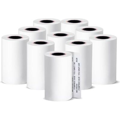 G4GADGET 100 Rolls 57 x 40 Thermal Paper Till Rolls Receipt Roll for Cash Register, POS, Credit Card Machine with Red Warning Strip G4GADGET 100 Rolls 57 x 40 Thermal Paper Till Rolls Receipt Roll for Cash Register, POS, Credit Card Machine with Red Warning Strip