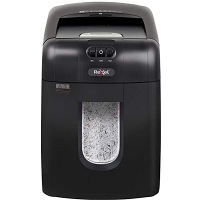 Rexel Auto+ 130M 2104100A Auto Feed 130 Sheet Micro Cut Shredder for Personal or Executive Use (Up to 2 Users), 26 Litre Removable Bin, Includes Shredder Oil Sheets, Black Rexel Auto+ 130M 2104100A Auto Feed 130 Sheet Micro Cut Shredder for Personal or Executive Use (Up to 2 Users), 26 Litre Removable Bin, Includes Shredder Oil Sheets, Black