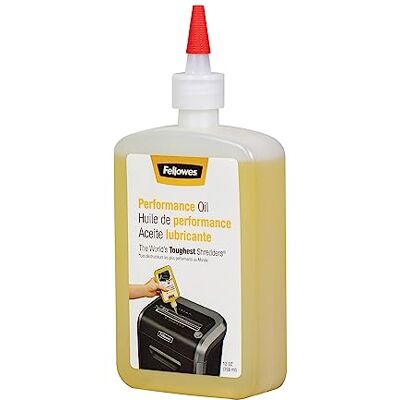 Fellowes Shredder Oil for Micro Cut and Cross Cut Paper Shredders, 355ml Shredder Oil Lubricant Fellowes Shredder Oil for Micro Cut and Cross Cut Paper Shredders, 355ml Shredder Oil Lubricant