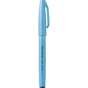 Pentel SES15C-FSX Brush Sign Pen Neon Blue Fibre Tip Brush Like Tip Pack of 10 Pentel SES15C-FSX Brush Sign Pen Neon Blue Fibre Tip Brush Like Tip Pack of 10