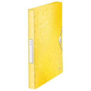 Leitz 46290016 Box File, Holds up to 250 A4 Sheets, Elastic Closure, Flexible Plastic, Yellow, WOW Range Leitz 46290016 Box File, Holds up to 250 A4 Sheets, Elastic Closure, Flexible Plastic, Yellow, WOW Range