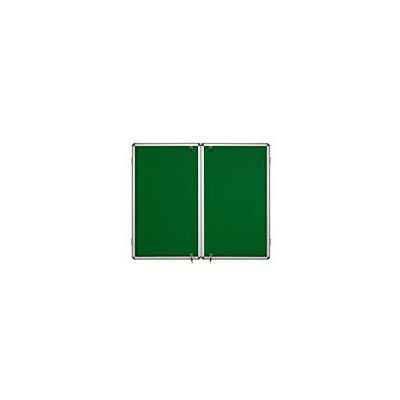 Bi-Office Enclore Display Case, Green Felt Surface, 2 Lockable Acrylic Doors, Aluminium Frame, 2430 x 1230 mm 40x A4 Bi-Office Enclore Display Case, Green Felt Surface, 2 Lockable Acrylic Doors, Aluminium Frame, 2430 x 1230 mm 40x A4