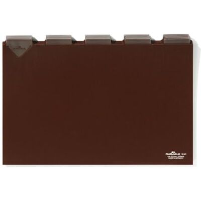 Durable 314111 Header Cards DIN A4 Landscape with Label Tabs 5 / 5 Division Brown Durable 314111 Header Cards DIN A4 Landscape with Label Tabs 5 / 5 Division Brown