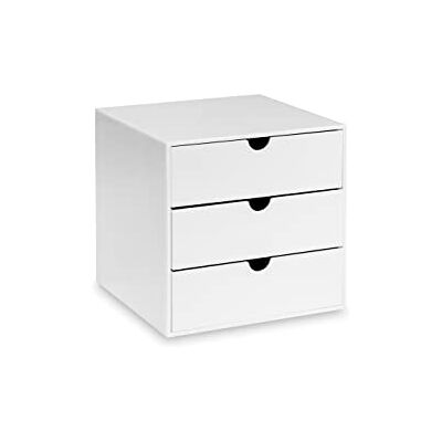 Osco White Hi-Gloss ABS Plastic Cube – 3 Drawers, Stackable Compact Organiser for Small Item Storage, Makeup and Jewellery – Not A4 Size – 16.5 x 16.5 x 16.5 cm (6.5 x 6.5 x 6.5 Inch) Osco White Hi-Gloss ABS Plastic Cube – 3 Drawers, Stackable Compact Organiser for Small Item Storage, Makeup and Jewellery – Not A4 Size – 16.5 x 16.5 x 16.5 cm (6.5 x 6.5 x 6.5 Inch)