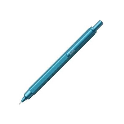 Rhodia 9396C scRipt Mechanical Pencil Hexagonal Body in Brushed Aluminium Turquoise for Standard 0.5 mm Graphite Leads, Retractable Steel Barrel, Eraser Under the Pusher scRipt Collection Rhodia 9396C scRipt Mechanical Pencil Hexagonal Body in Brushed Aluminium Turquoise for Standard 0.5 mm Graphite Leads, Retractable Steel Barrel, Eraser Under the Pusher scRipt Collection