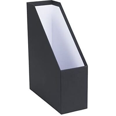 Bigso Box of Sweden Standing Magazine Storage Box with Label Document Holder Made of Fibreboard and Paper Desk Organiser for Files, Documents or Magazines Dark Grey Bigso Box of Sweden Standing Magazine Storage Box with Label Document Holder Made of Fibreboard and Paper Desk Organiser for Files, Documents or Magazines Dark Grey