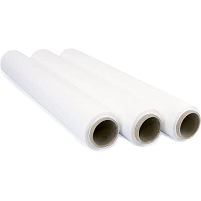 OFITURIA White Film for Packaging 50 cm x 200 Metres Length Manual Elastic Film for Industrial Packaging Pack of 3 OFITURIA White Film for Packaging 50 cm x 200 Metres Length Manual Elastic Film for Industrial Packaging Pack of 3