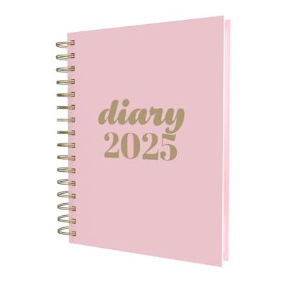 Collins Scandi 2025 Diary A5 Day to Page Journal with Appointments Pink (E-PW51.50-25) Daily Planner with Hardback Wiro-Bound Covers and Recycled Paper Collins Scandi 2025 Diary A5 Day to Page Journal with Appointments Pink (E-PW51.50-25) Daily Planner with Hardback Wiro-Bound Covers and Recycled Paper