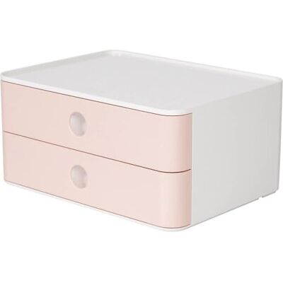 HAN 1120-86 ALLISON SMART-BOX, designer drawer box, stackable with 2 drawers, Flamingo Rose HAN 1120-86 ALLISON SMART-BOX, designer drawer box, stackable with 2 drawers, Flamingo Rose