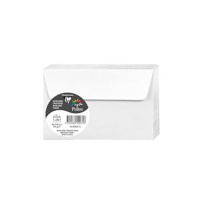 Clairefontaine 50031C iridescent White Paper Pack of 20 Self-Adhesive Envelopes 9x14cm 120gsm Invitation Events Correspondence Pollen Range Premium Smooth Clairefontaine 50031C iridescent White Paper Pack of 20 Self-Adhesive Envelopes 9x14cm 120gsm Invitation Events Correspondence Pollen Range Premium Smooth