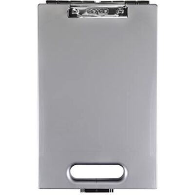 Dexas Clipcase Storage Clipboard with Handle, Pearlized Silver,1717-P06 Dexas Clipcase Storage Clipboard with Handle, Pearlized Silver,1717-P06