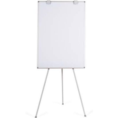 BoardsPlus Flipchart Easel, Grey Tripod and Aluminium Frame, Magnetic Whiteboard with Adjustable Height, 70 x 100 x 180 cm BoardsPlus Flipchart Easel, Grey Tripod and Aluminium Frame, Magnetic Whiteboard with Adjustable Height, 70 x 100 x 180 cm