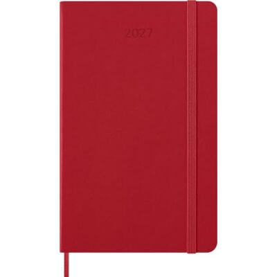 Moleskine Weekly Planner 2027, Hard Cover 12 Month Diary with Space for Notes and Elastic Closure, Large 13 X 21 Cm, Scarlet Red Moleskine Weekly Planner 2027, Hard Cover 12 Month Diary with Space for Notes and Elastic Closure, Large 13 X 21 Cm, Scarlet Red