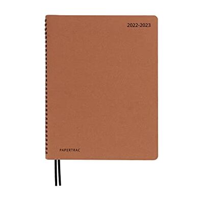 PaperTrac Flex-o Havana Leather Calendar 2022 2023 September to August Week to View Size B5 21 x 28 cm Spanish-English Includes Logband PaperTrac Flex-o Havana Leather Calendar 2022 2023 September to August Week to View Size B5 21 x 28 cm Spanish-English Includes Logband