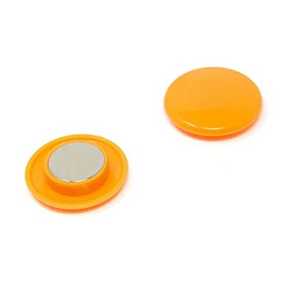 Magnet Expert High Power Orange Planning Office Magnet for Fridge, Whiteboard, Noticeboard, Filing Cabinet 40mm dia x 9.5mm high Pack of 6 Magnet Expert High Power Orange Planning Office Magnet for Fridge, Whiteboard, Noticeboard, Filing Cabinet 40mm dia x 9.5mm high Pack of 6