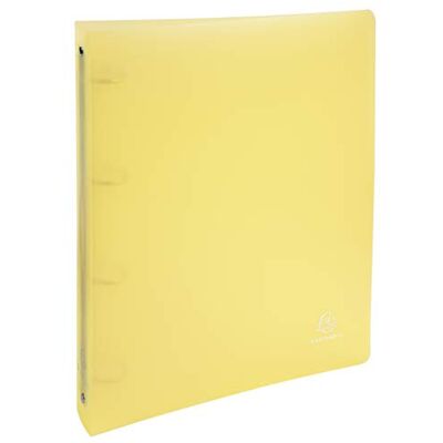 Exacompta Ref. 51979E set of 5 4-ring binders 30 mm in polypropylene dimensions 32 x 26.8 cm for A4 maxi format 297 x 242 mm Chromaline Pastel yellow colour Exacompta Ref. 51979E set of 5 4-ring binders 30 mm in polypropylene dimensions 32 x 26.8 cm for A4 maxi format 297 x 242 mm Chromaline Pastel yellow colour
