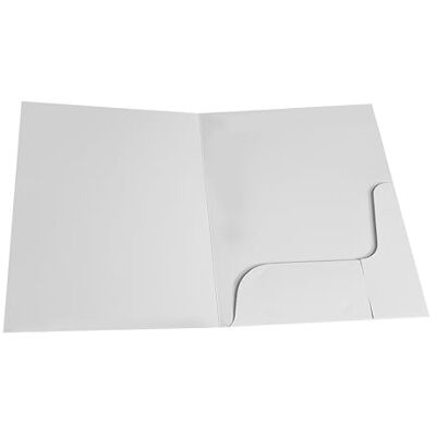 Cathedral Products White Gloss 250gsm Card Presentation Folders with Business Card Holder Pack of 50 Cathedral Products White Gloss 250gsm Card Presentation Folders with Business Card Holder Pack of 50