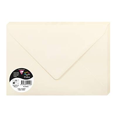 Clairefontaine 5442C Pack of 20 Gummed Envelopes Format C5 16,2x22,9cm 120gsm Colour Cream Invitation Events Correspondence Pollen Range Premium Smooth Paper Clairefontaine 5442C Pack of 20 Gummed Envelopes Format C5 16,2x22,9cm 120gsm Colour Cream Invitation Events Correspondence Pollen Range Premium Smooth Paper