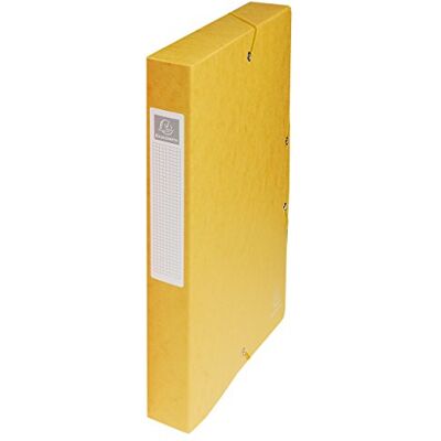 Exacompta Ref. 50409E 8 Exabox filing boxes with rubber bands in 600g/m2 glossy card Spine 4 cm dimensions 25 x 33 cm for A4 documents yellow color delivered assembled Exacompta Ref. 50409E 8 Exabox filing boxes with rubber bands in 600g/m2 glossy card Spine 4 cm dimensions 25 x 33 cm for A4 documents yellow color delivered assembled