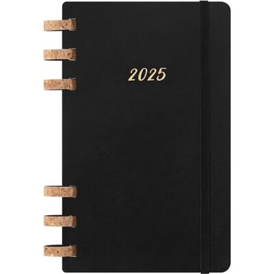 Moleskine Weekly & Monthly Planner, Spiral 12-Month 2025, Soft Cover and Elastic Closure, Black Color, Large Format 15x21 cm Moleskine Weekly & Monthly Planner, Spiral 12-Month 2025, Soft Cover and Elastic Closure, Black Color, Large Format 15x21 cm