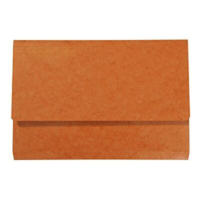 Exacompta Iderama Document Wallets, 265gsm, Foolscap Orange, Pack of 10 Exacompta Iderama Document Wallets, 265gsm, Foolscap Orange, Pack of 10