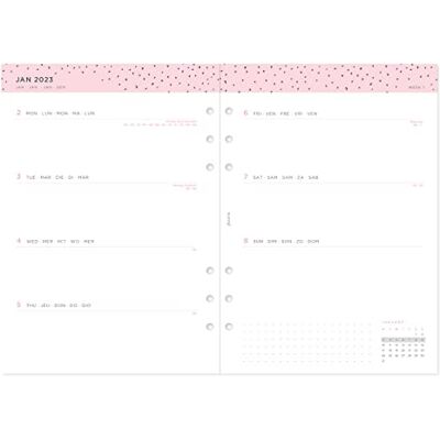 Filofax A5 Confetti Week to View Diary , White 2023 Filofax A5 Confetti Week to View Diary , White 2023