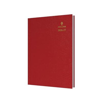 Collins 2026-2027 Mid/Academic Year Planner 13 Month A5 Day-to-Page with Appointments Debden Desk Diary Red (52M.15-2627) Collins 2026-2027 Mid/Academic Year Planner 13 Month A5 Day-to-Page with Appointments Debden Desk Diary Red (52M.15-2627)