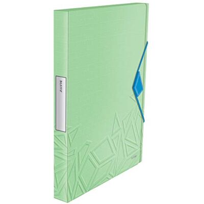 Leitz Box File, Holds up to 250 A4 Sheets, Elastic Closure, Flexible Plastic, Green, Urban Chic Range, 39480050 Leitz Box File, Holds up to 250 A4 Sheets, Elastic Closure, Flexible Plastic, Green, Urban Chic Range, 39480050