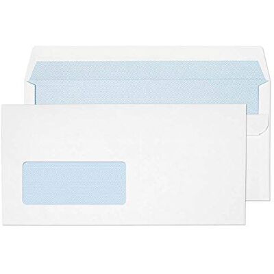 Blake Purely Everyday DL 110 x 220 mm 90 gsm Window Self Seal Wallet Envelopes (14884) White Pack of 1000 Blake Purely Everyday DL 110 x 220 mm 90 gsm Window Self Seal Wallet Envelopes (14884) White Pack of 1000